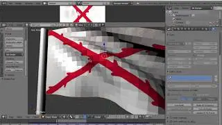 Speed modelling in Blender3D - Flag with physics to animated GIF