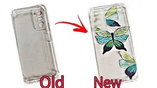 How to make old mobile cover to new mobile cover/Diy Mobile Cover Decoration Easy/Recycle old cover