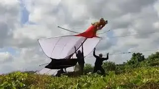 LAYANGAN NAGA 5METER PANJANG EKOR 30METER SUARA NGUKUK LAYANGAN JANGGAN BALI