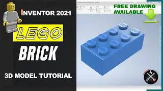 LEGO BRICK 3D MODELING TUTORIAL 🧩 | Learn how to build unlimited LEGO pieces | Inventor 2021