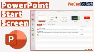PowerPoint Start Screen Overview