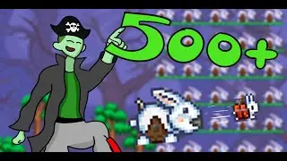 I made a 500+ army out of bunnies in Terraria