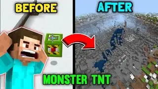 I TRIED MONSTER TNT IN MINECRAFT PE 😲|| #dangerous #minecraftmods