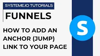 How to add an anchor link to jump to a specific part of your page | Systeme.io tutorials
