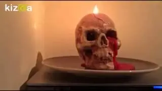 Time-lapse of The Bleeding Brains Skull Candle