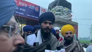 Bhai Amritpal Singh Khalsa ਆਪਣੇ ਸਾਥੀ ਫੌਜੀ ਦੀ ਗ੍ਰਿਫਤਾਰੀ ਦੇ ਮਾਮਲੇ 'ਚ ਥਾਣਾ ਸਦਰ ਪੱਟੀ ਪਹੁੰਚੇ