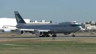 747-8 Cathay Pacific Cargo Take off in Vancouver YVR