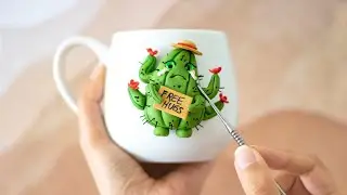 Polymer Clay Cactus on Mug Tutorial