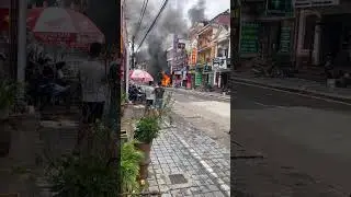 Cháy cửa hàng bán gas tại thị trấn Sa Pa - Lào Cai sáng 11/08/2021