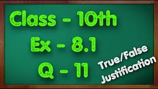 Class - 10 Ex - 8.1 Q11 Maths (Trigonometry) NCERT CBSE
