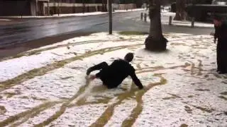 Snow skiing fail
