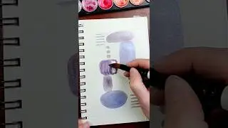 Just some relaxing purple shapes! 💜💜 #metallic #watercolor #justforfun  #dailyart #satisfyingart