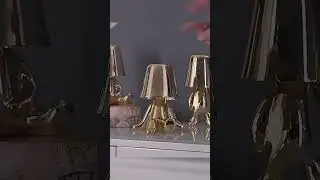 Little Golden Thinker Metal Infinite Dimming Touch Desk Light, Night Light