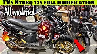 TVs ntorq 125 modified | Ntorq Latest Modification | Ntorq Exhaust Sound 💥