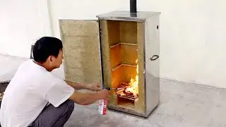 2 in 1 portable wood stove _ Idea for making a wood stove from an old water filter