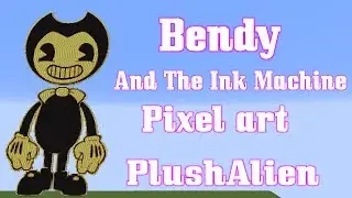 Minecraft Pixel Art SpeedBuild | Bendy and the Ink Machine