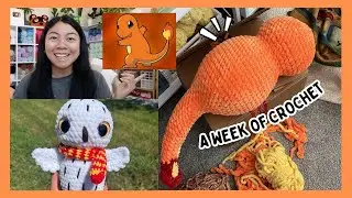 Attempting to Crochet Pokemon and Hedwig 🧶 A Week of Crochet Vlog / Crochet & Chat With Me!