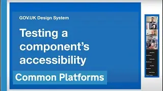 Testing a component's accessibility