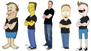 Cartoonist Draws Himself In 100 Different Cartoon Styles (Kevin McShane)