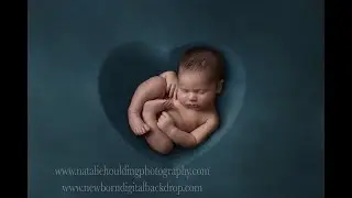 Newborn digital backdrop edit in Photoshop