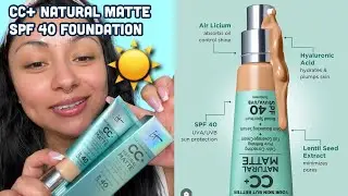 NEW iT COSMETICS CC+ NATURAL MATTE SPF 40 FOUNDATION TRY ON! #foundation #makeupreview #itcosmetics