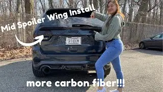CARBON FIBER MID SPOILER WING INSTALLED ON THE JEEP SRT!!!