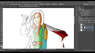 Colorear un dibujo en photoshop usando máscaras y curvas