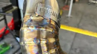 The perfect tigweld on woven stainless flexpipe