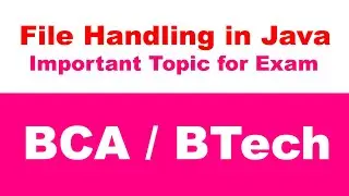 JAVA [Java File Handling Tutorial] [File Handling in Java Programming] [Java File Handling Examples]