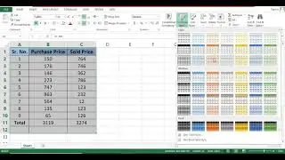 How to Draw Table in Excel | How to color Table in Excel