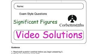Significant Figures Answers - Corbettmaths