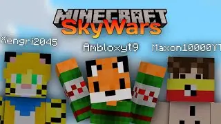 3 NOOBS Jugando Minecraft SkyWars 🤣😎- Cubecraft
