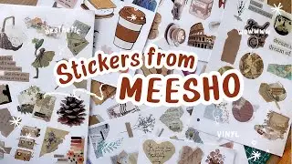 Stickers from Meesho | Journal supplies from Meesho | Aesthetic vinyl stickers | Stickers haul | 🤎✨