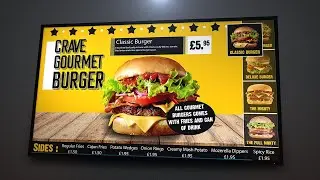 After Effects Digital Screens Display Artwork for Takeaway, Restaurants Menu  || KC Effects