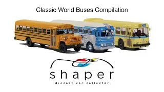 Classic Buses Compilation Diecast Models 1:43 / Miniatures Vehicles / Car Digital Museum