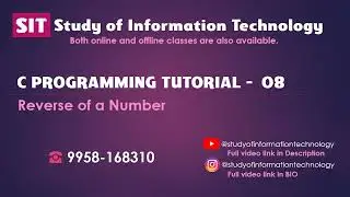 26 Reverse of a Number in C Programming | C Program Tutorial