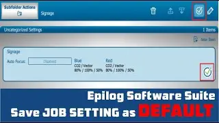 SAVE A JOB SETTING as DEFAULT!