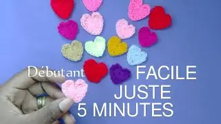 🧶Mini Coeur Au Crochet Facile Pour les Débutant