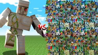 TITAN IRON GOLEM vs 500 RANDOM MOBS!