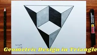 GEOMETRIC DESIGN DRAWING - GEOMETRICAL DESIGN IN TRIANGLE - GEOMETRIC DESIGN