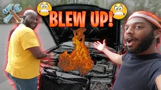 HIS ENGINE BLEW UP DOING A BURNOUT! *CRAZY FOOTAGE