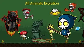 All Animals Evolution With Thunderbolt Reaper And The Enemies (EvoWorld.io)