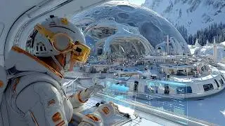 Moon City 2100 | Smart City Life on the Moon | 1 Hour Sci-Fi Ambient in 4K