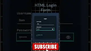 HTML Login Form | Web Tech | 