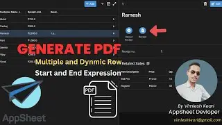 How To Generate PDF In Appsheet  with Multiple Row Printing