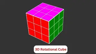How to Create a 3D Rotational Cube Using Html Css and JavaScript | Cube with Javascript |