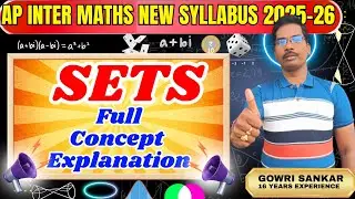 AP Intermediate Maths New Syllabus|| Chapter-1|| Sets Full Concept|| Must Watch Video || 