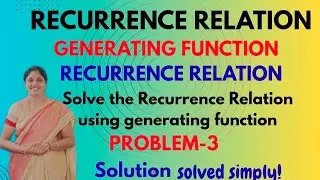 Generating Function-To solve recurrence relation using Generating Function