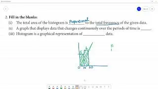 Class 8 TN Maths  6. STATISTICS    Exercise 6.2    2. Fill in the blanks:  (i) The total area of