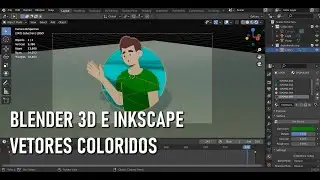 Blender 3D - BLENDER 3D E INKSCAPE VETORES COLORIDOS